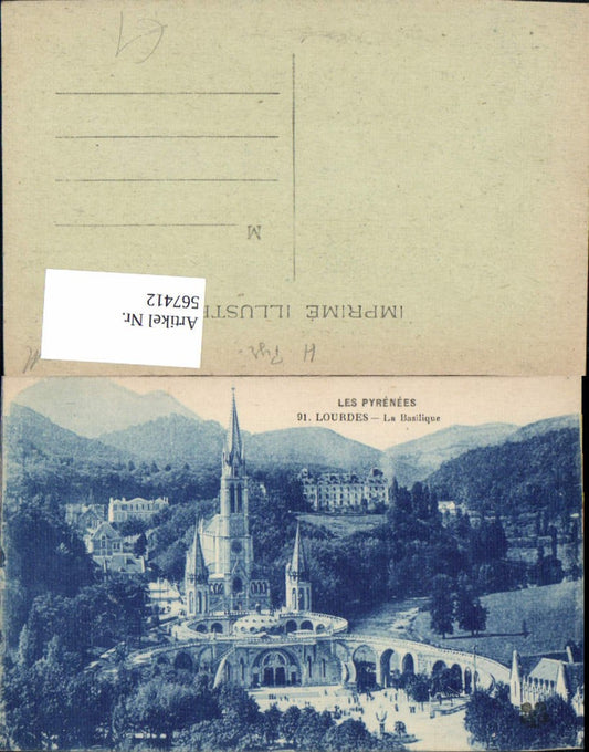 567412,Les Pyrenees Lourdes La Basilique Basilika Kirche