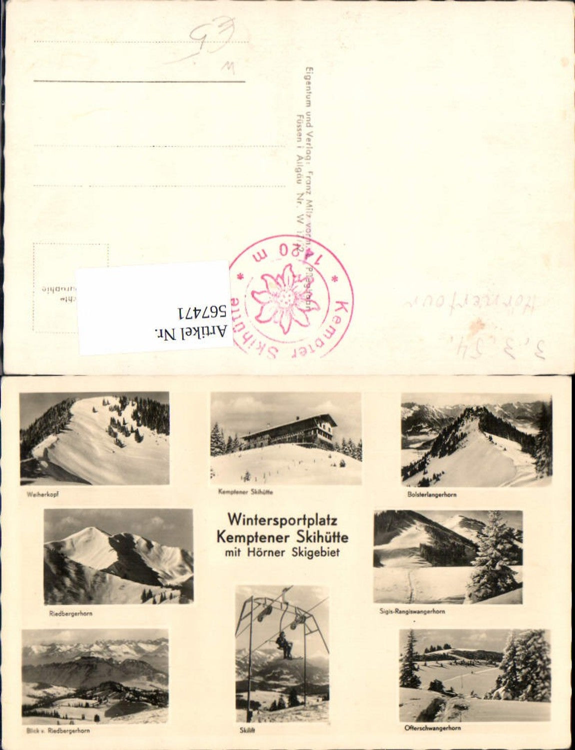 567471,Kempten Kemptner Skihütte Bolsterlang Oberbayern