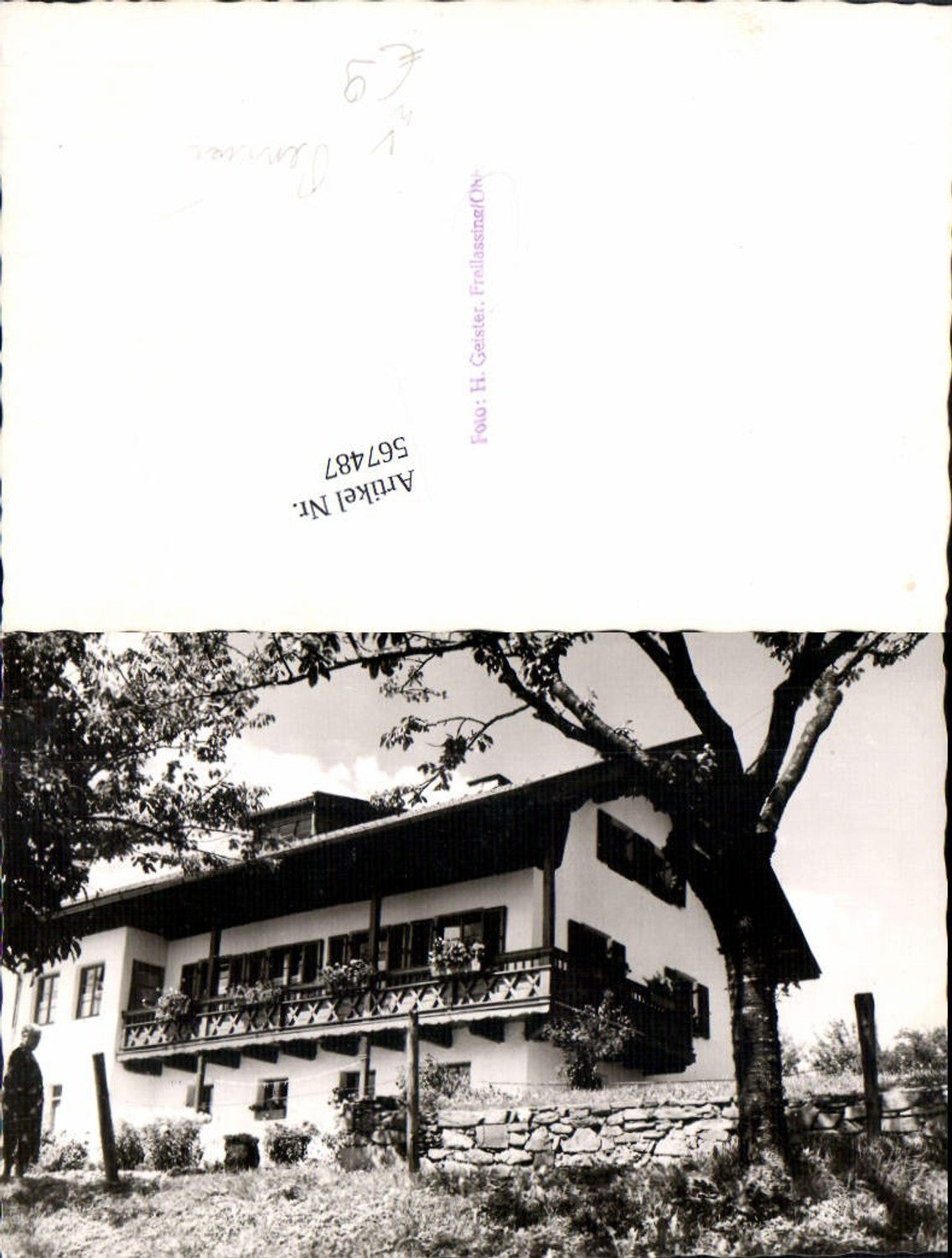 567487,Foto-AK Freilassing Pension pub H. Geister