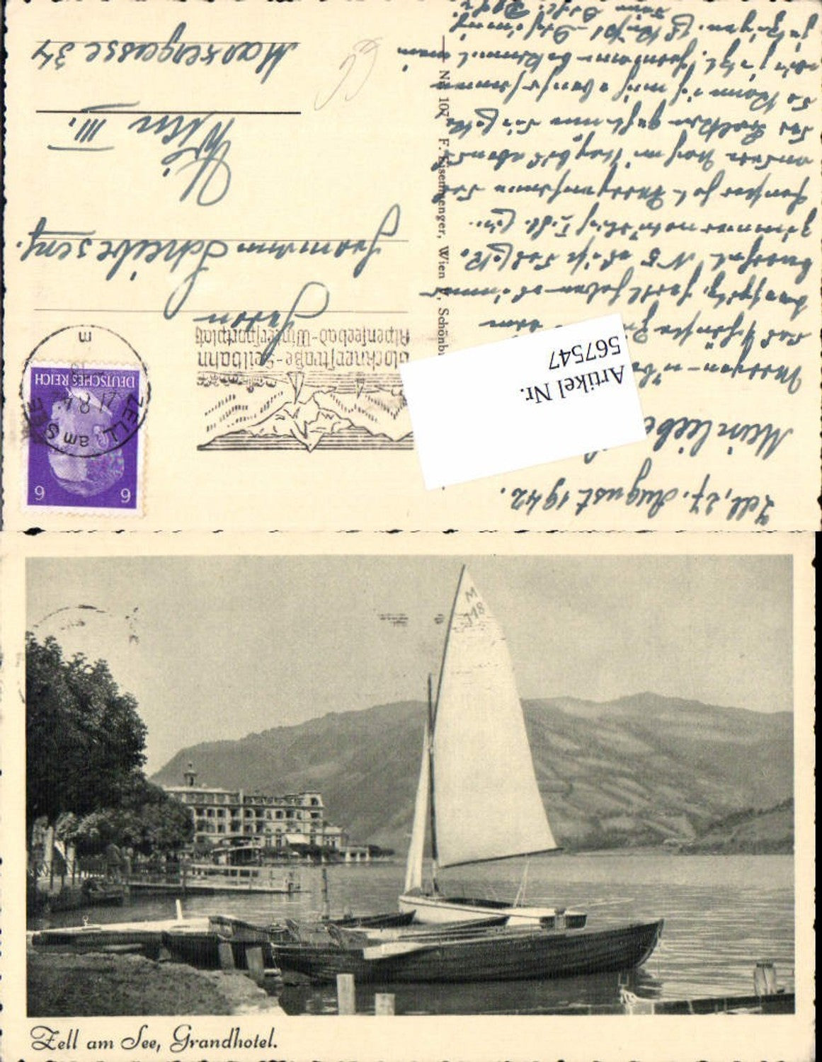 567547,Zell am See Grand Hotel Segelschiff Segelboot