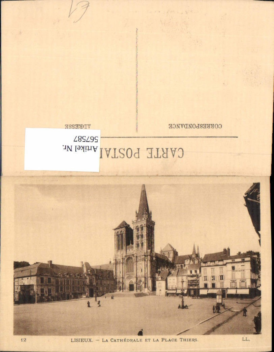 567587,Lisieux La Cathedrale et la Place Thiers