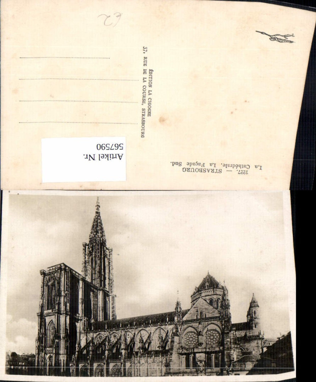 567590,Strasbourg Straßburg La Cathedrale La Facade Sud Kathedrale