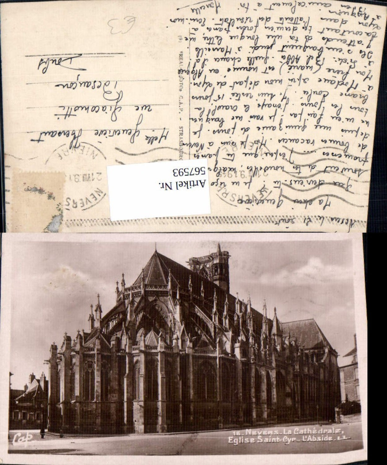 567593,Nevers La Cathedrale Eglise Saint-Cyr L Abside Kirche