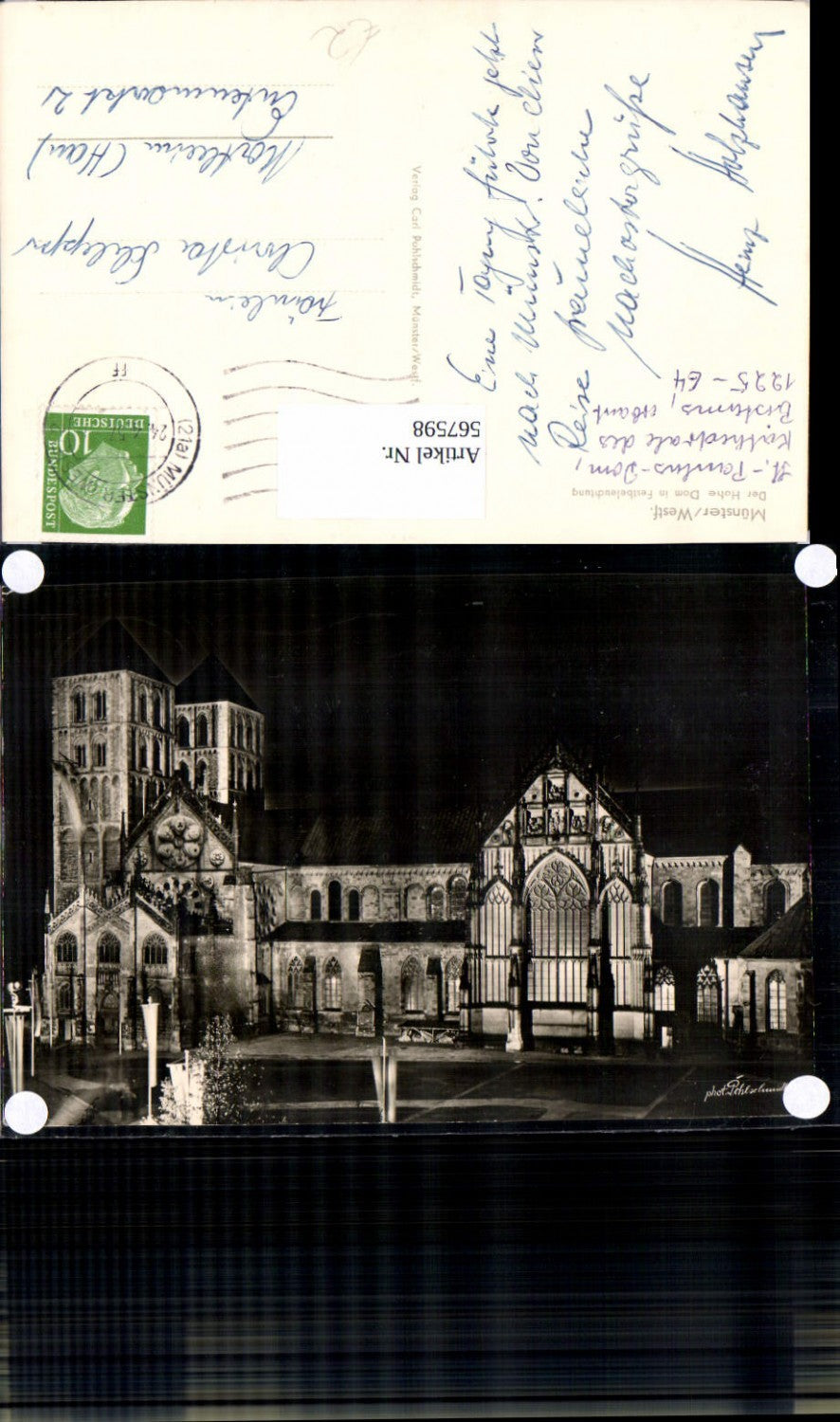 567598,Münster Westfalen Der Hohe Dom in Festbeleuchtung