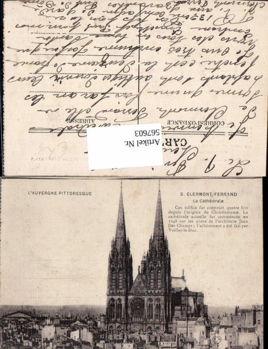 567603,Clermont-Ferrand La Cathedrale Kathedrale