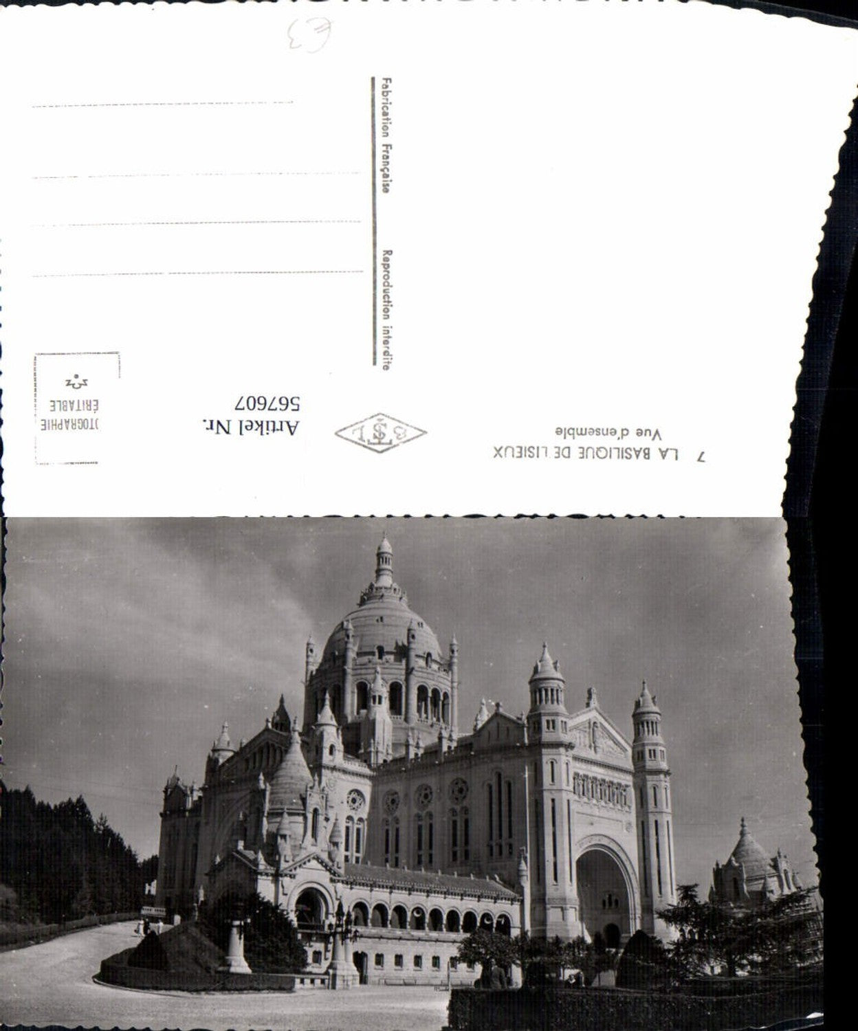 567607,Foto Ak La Basilique de Lisieux Vue d ensemble Basilika