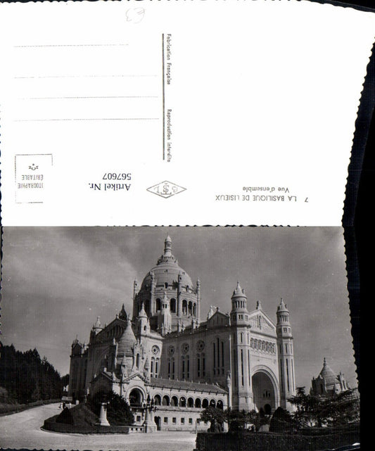 567607,Foto Ak La Basilique de Lisieux Vue d ensemble Basilika