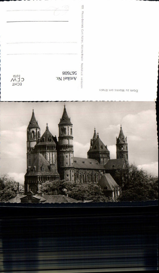 567608,Foto Ak Worms a. Rhein Dom