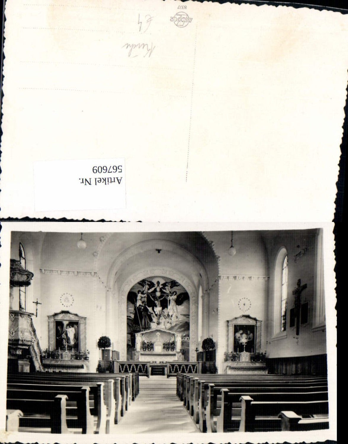 567609,Foto Ak Kirche Innenansicht Altar