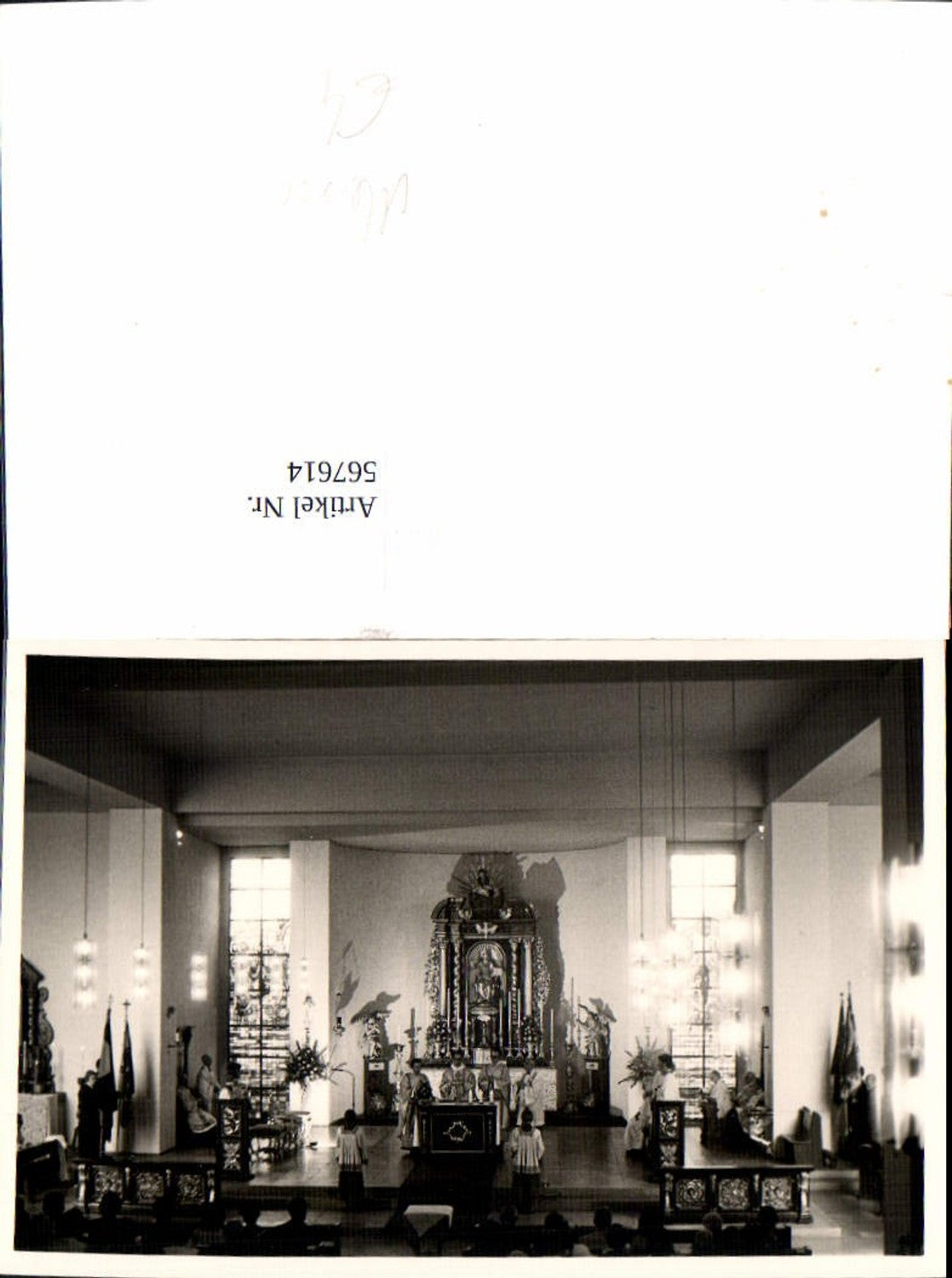 567614,Foto Ak Kirche Innenansicht m. Hl. Messe Priester Pfarrer Religion