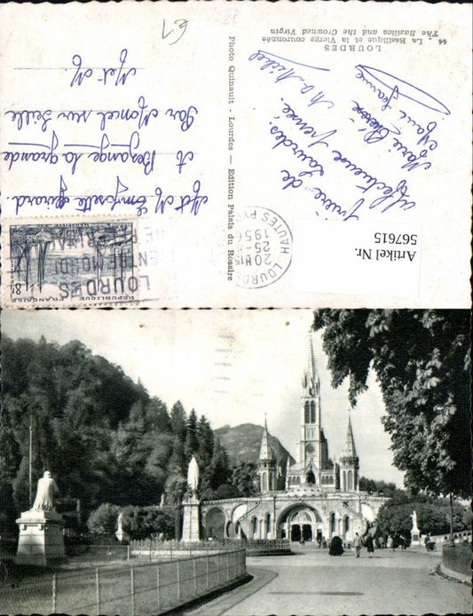 567615,Lourdes La Basilique et la Vierge couronne Basilika