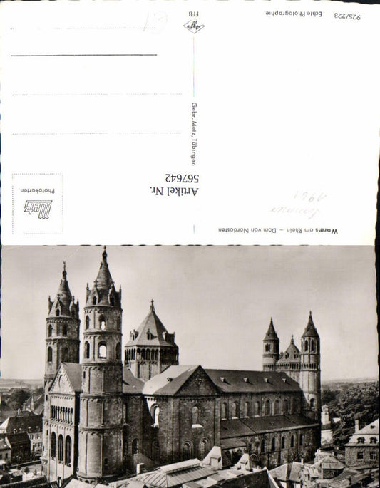 567642,Foto Ak Worms a. Rhein Dom v. Nordosten