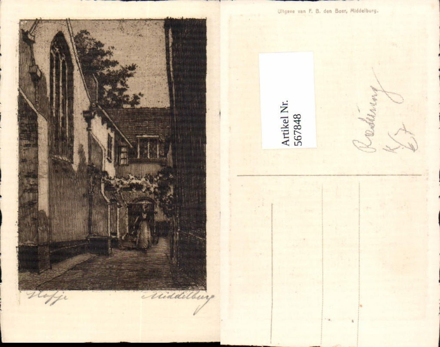 567848, Artist AK Etching Middelburg
