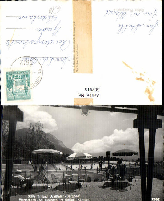 567915,Foto Ak Wertschach St Georgen i. Gailtal Nötsch im Gailtal Schwimmbad Bergbad