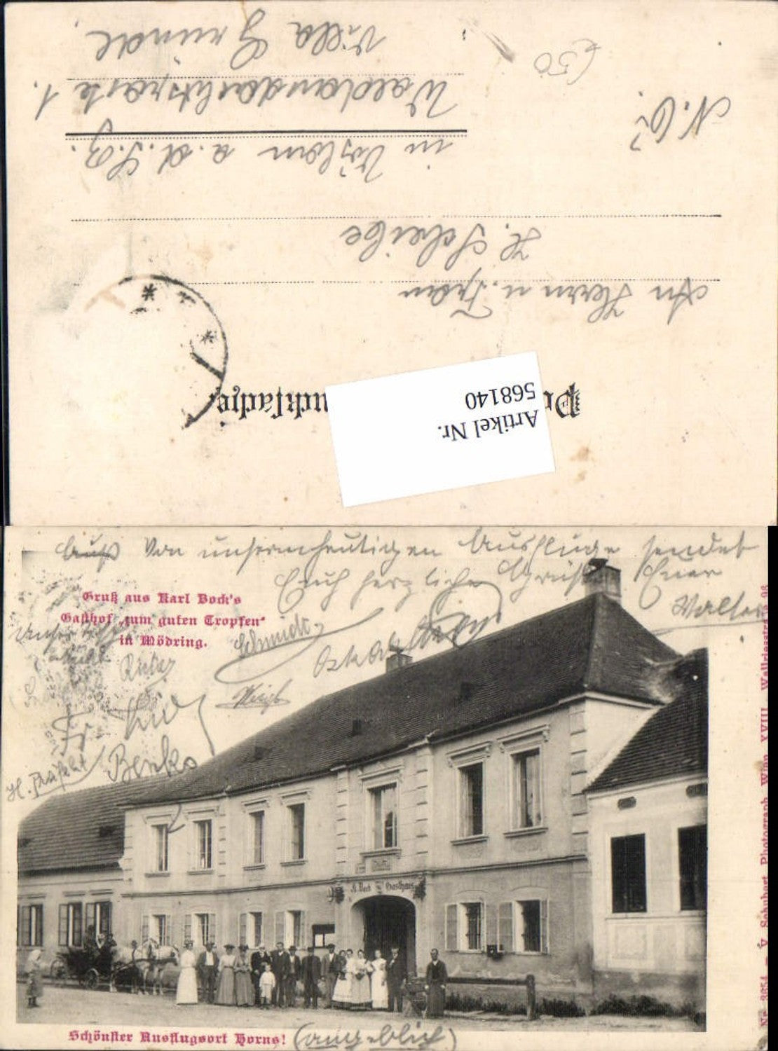 568140,tolle AK Mödring b. Horn Gasthof zum guten Tropfen