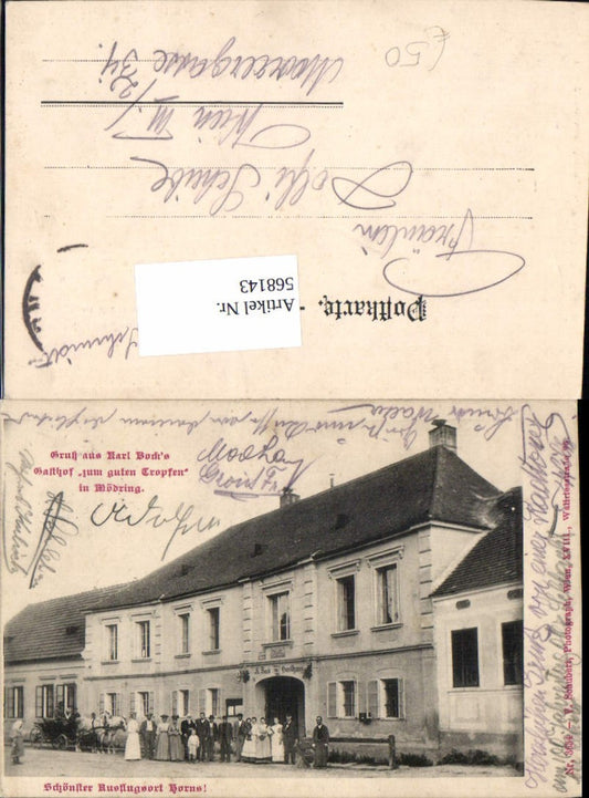 568143,tolle AK Mödring b. Horn Gasthof zum guten Tropfen