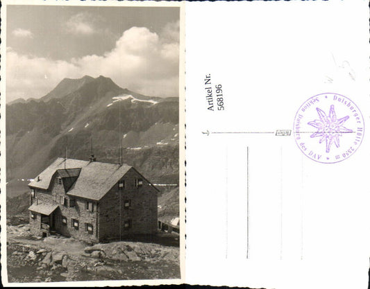 568196,Foto Ak Duisburger Hütte Flattach