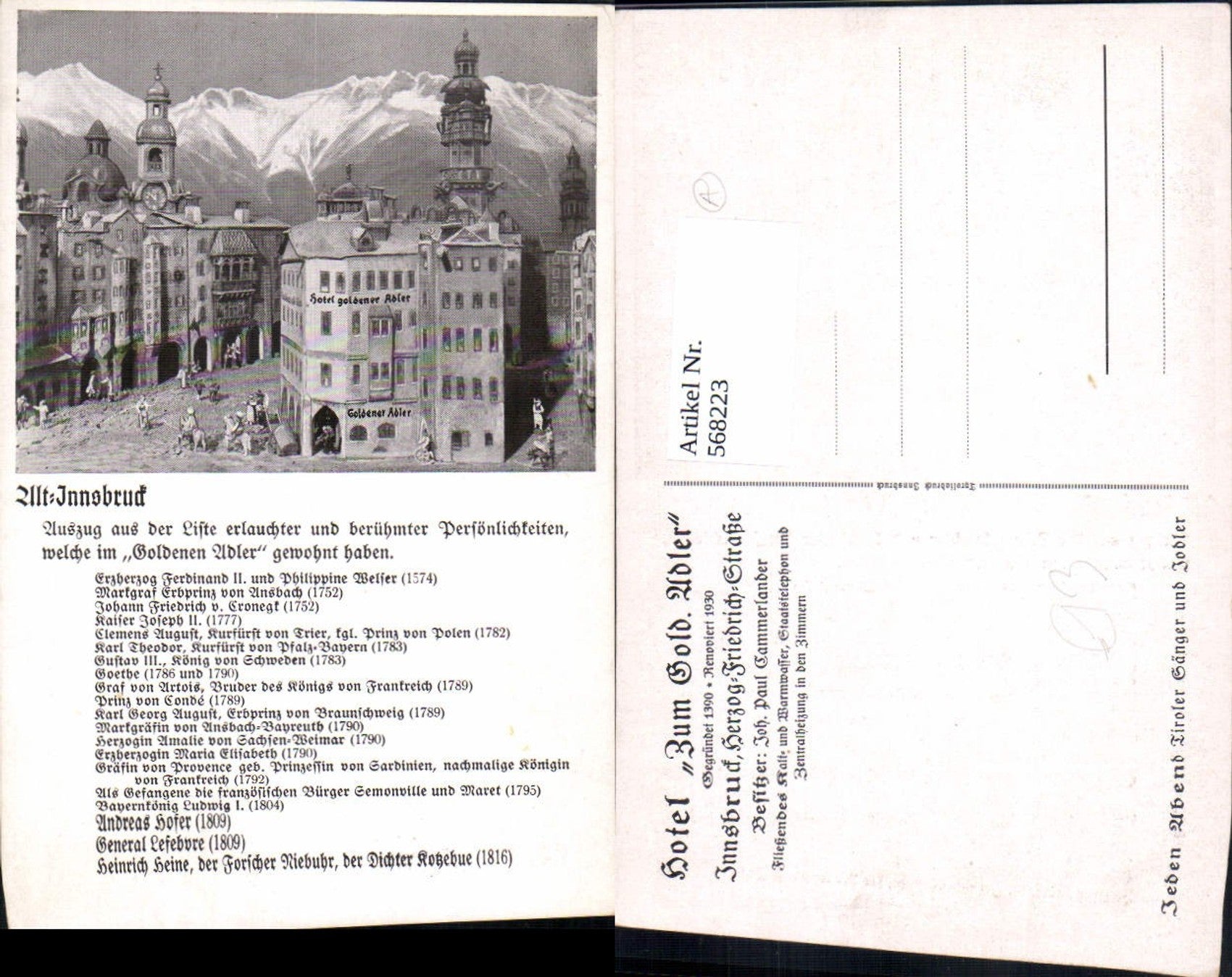 Alte Ansichtskarte – Old Postcard