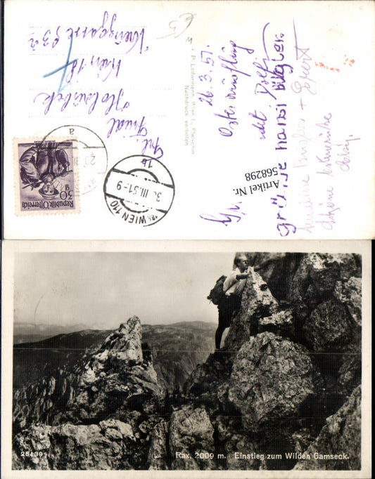 568298,Rax Einstieg Reichenau Hirschwang Wilden Gamseck Kletterer Bergsteiger
