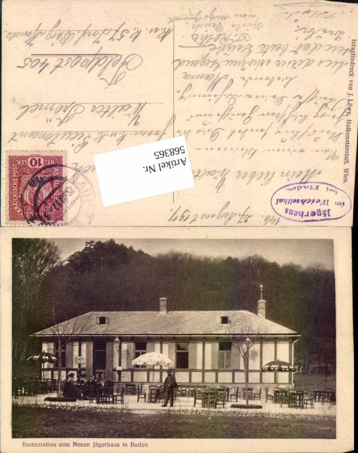 568365,Baden bei Wien Restauration zum Neuen Jägerhaus
