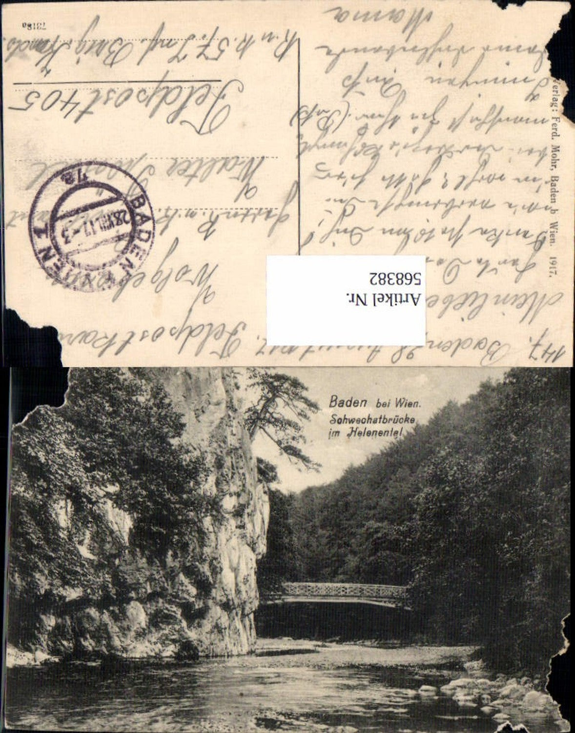 568382,Baden bei Wien Schwechatbrücke Helenental