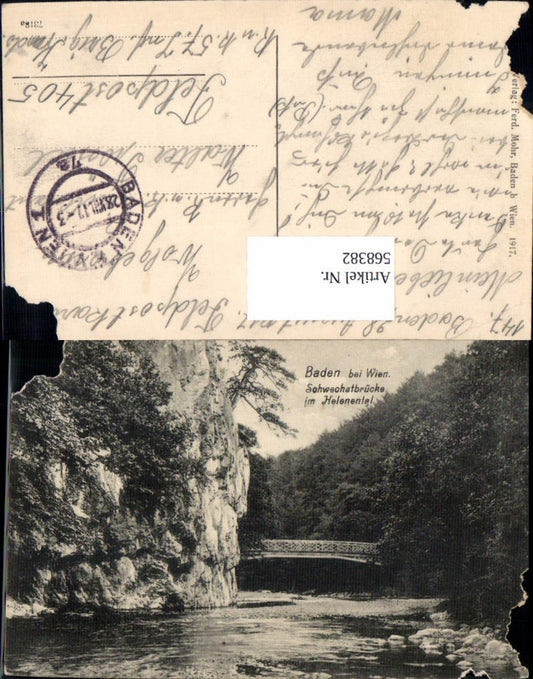 568382,Baden bei Wien Schwechatbrücke Helenental