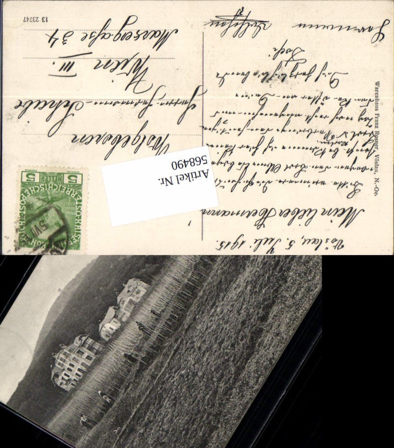 568490,Bad Vöslau Waldandachtstraße Partie Villen Viertel