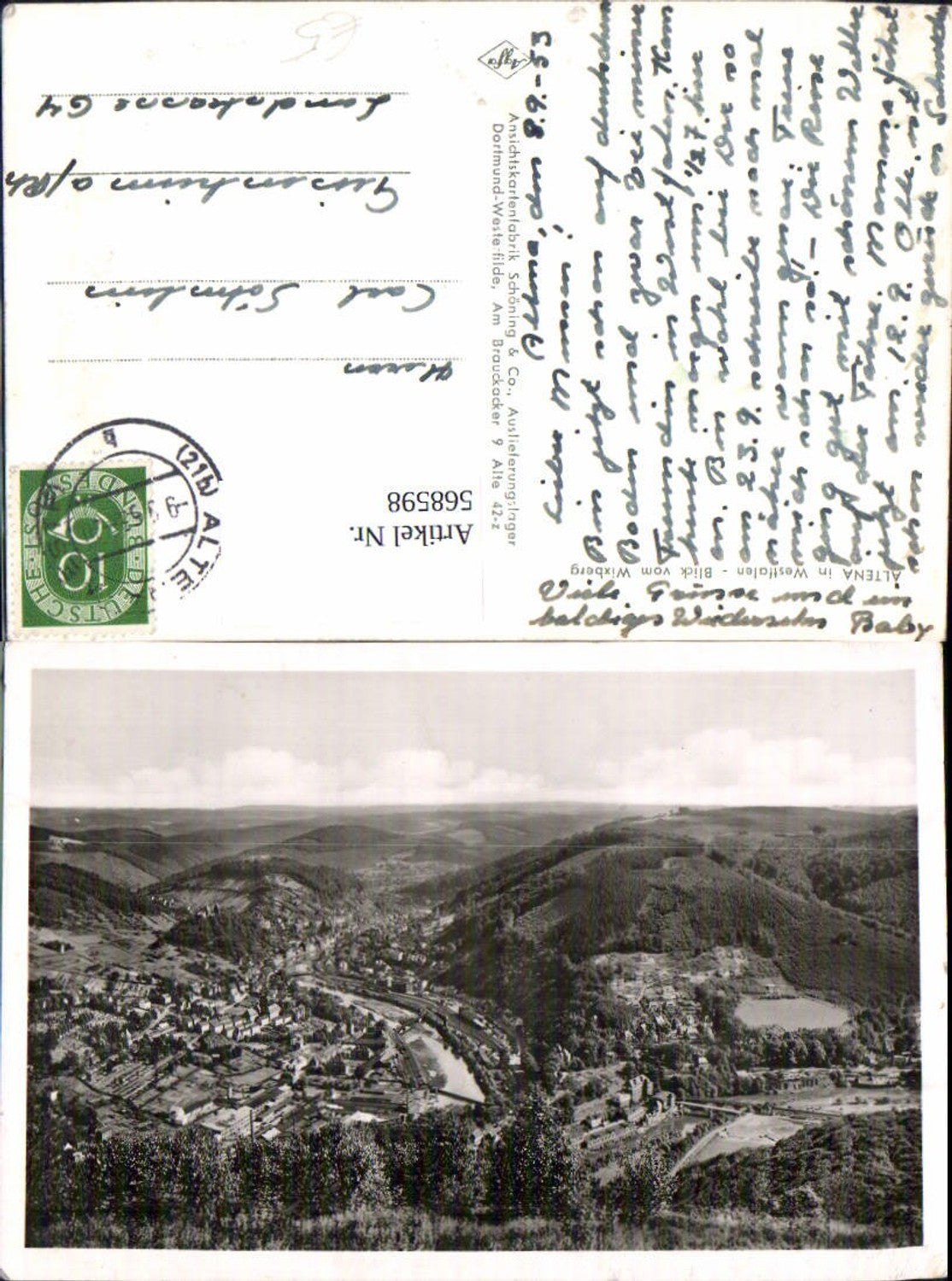 568598,Altena i. Westfalen Blick v. Wixberg