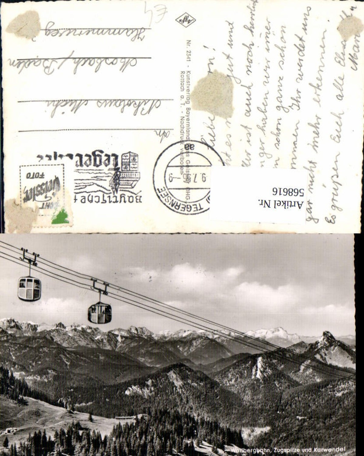 568616,Wallbergbahn Zugspitze u. Karwendel Seilbahn Gondel Rottach-Egern