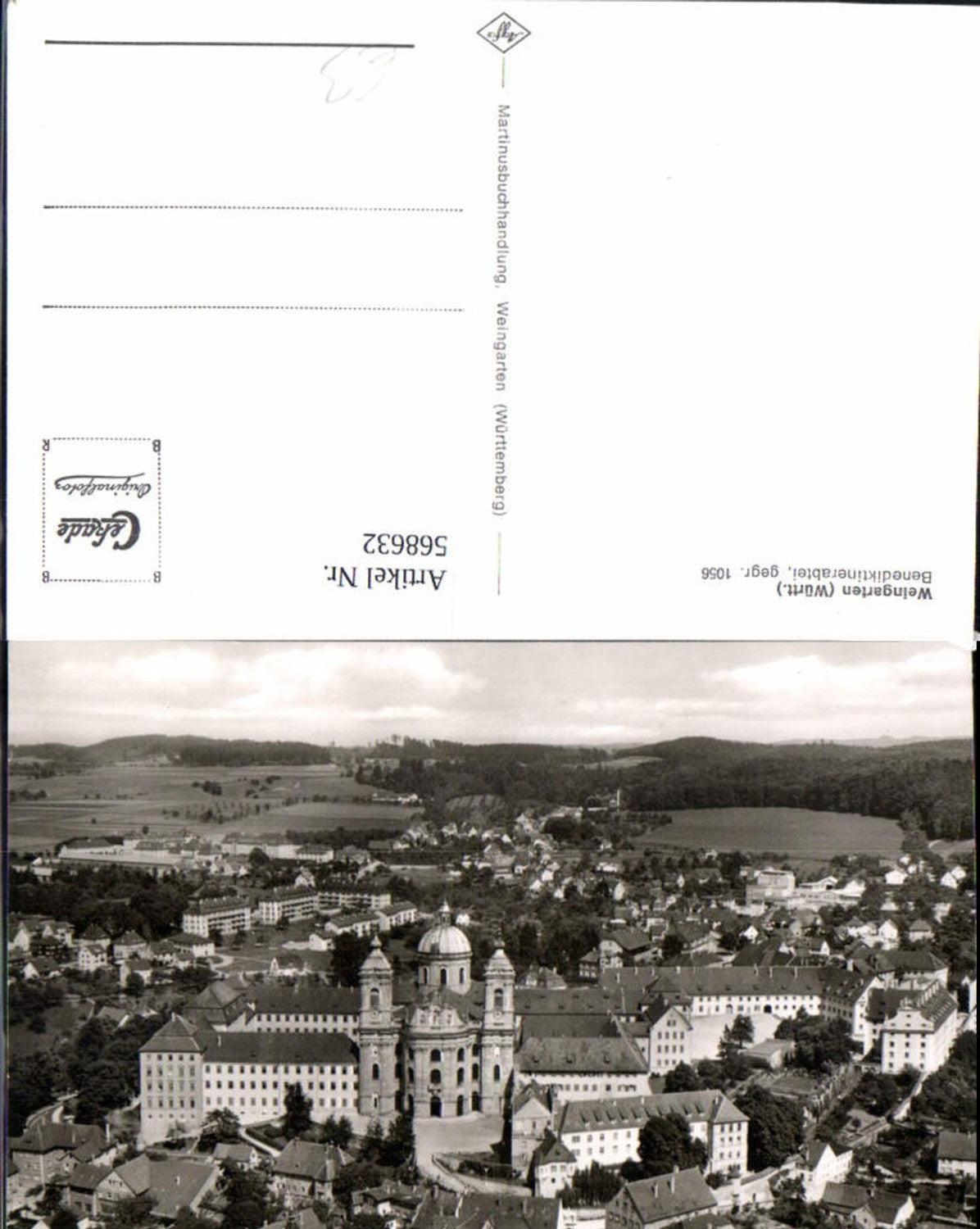 568632,Foto Ak Weingarten Benediktinerabtei
