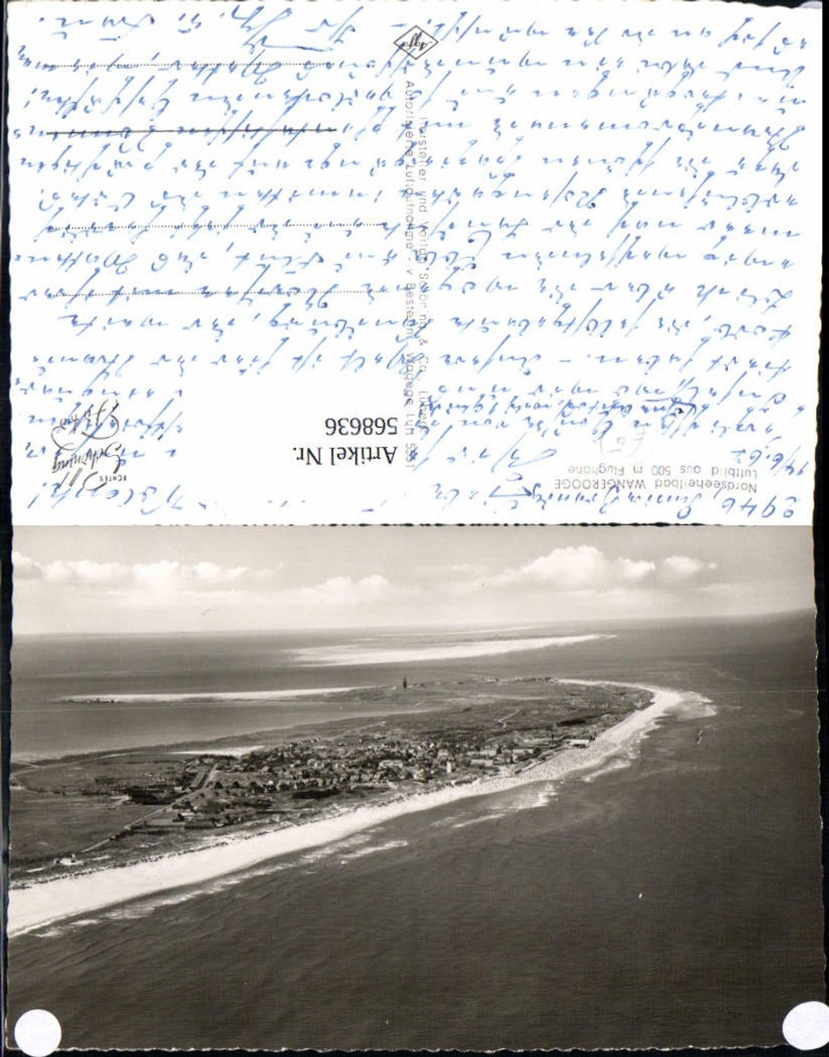 568636,Luftbild Wangerooge Strand Ufer Insel Friesland