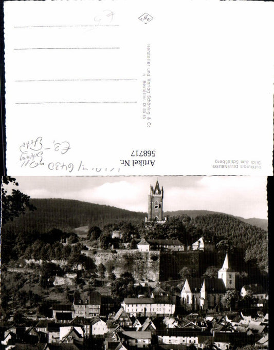 568717,Foto Ak Dillenburg Blick z. Schloßberg