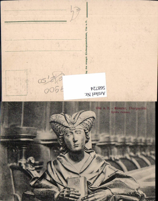 568724, Ulm ad Donau Münster choir stalls Sybilla Cumann statue