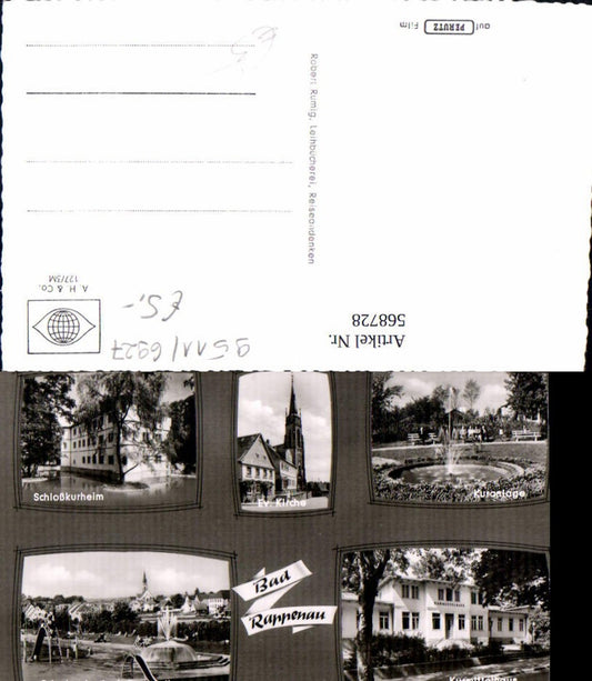 568728, Multi-image postcard Bad Rappenau Schloßkurheim swimming pool spa facilities fountain