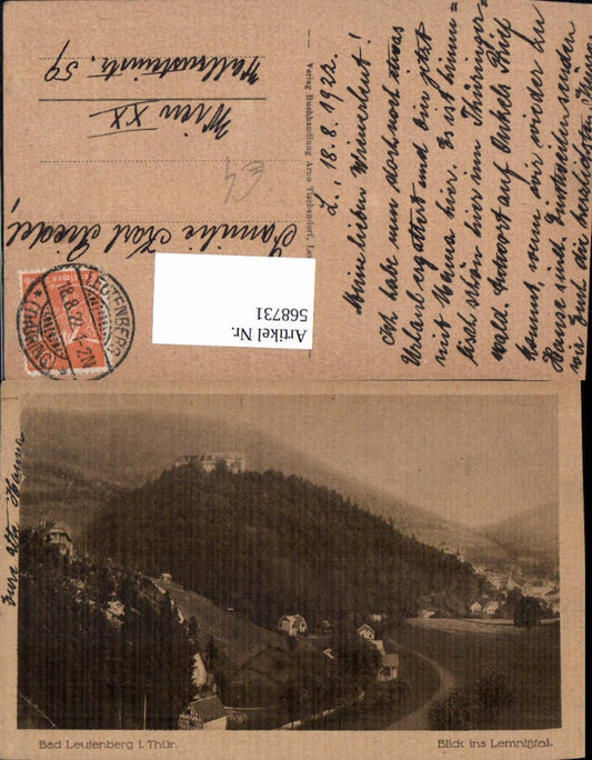 568731,Bad Leutenberg i. Thüringen Blick ins Lemnitztal