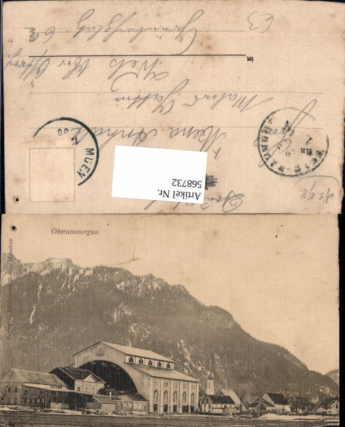 568732,Oberammergau Ansicht m. Kirche