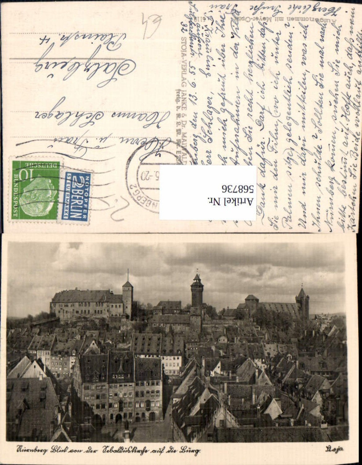 568736,Nürnberg Blick v. d. Sebalduskirche a. d. Burg