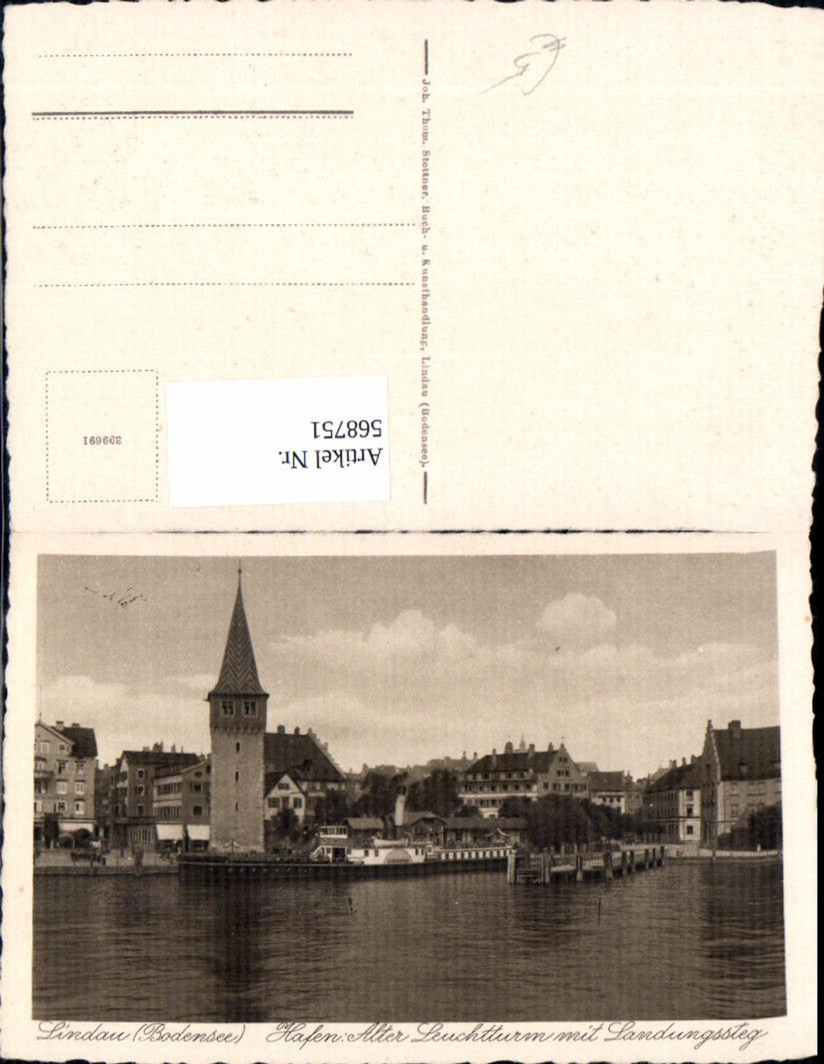 568751,Lindau a. Bodensee Hafen Alter Leuchtturm m. Landungssteg