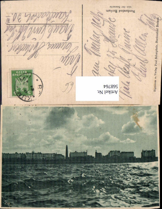 568764,Nordseebad Borkum v. d. Seeseite