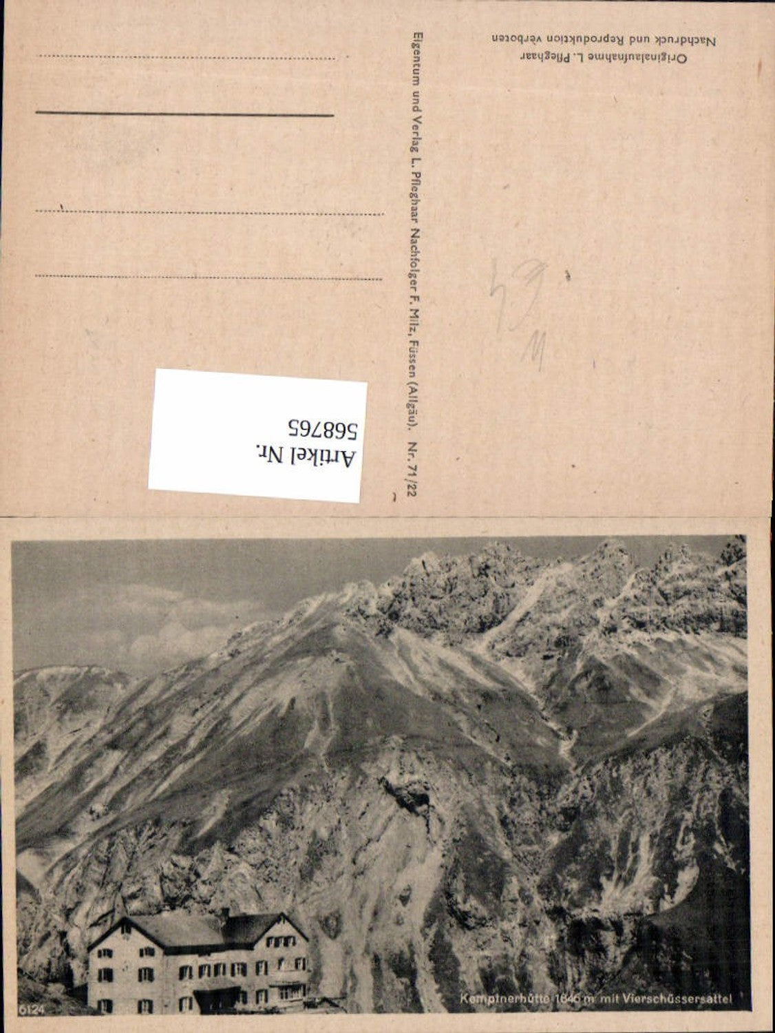 568765,Oberstdorf Kemptnerhütte m. Vierschüssersattel