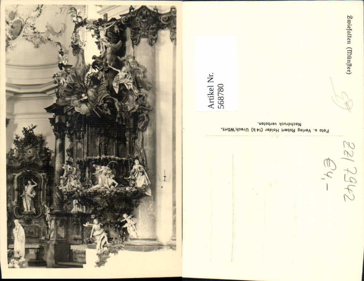 568780,Zwiefalten Kloster Münster Kanzel