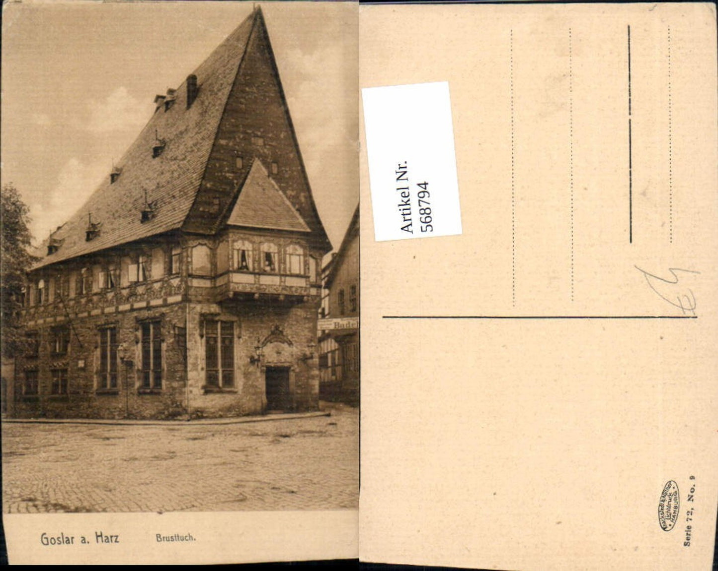 568794,Goslar a. Harz Brusttuch Gebäude