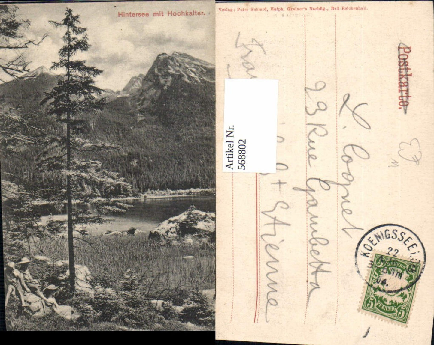 568802,Hintersee m. Hochkalter Ramsau bei Berchtesgaden
