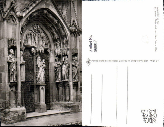 568817, Photo Ak Bad Wimpfen Wimpfen i. Tal St Peter Church South Portal