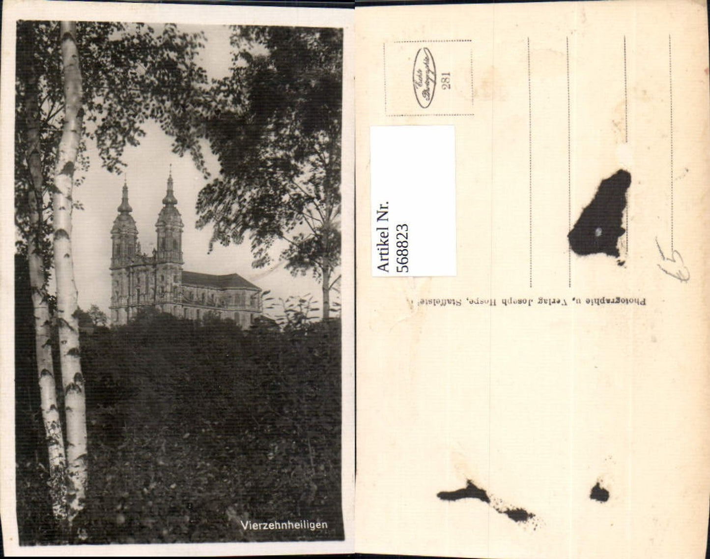 568823,Foto Ak Vierzehnheiligen Wallfahrtskirche Bad Staffelstein
