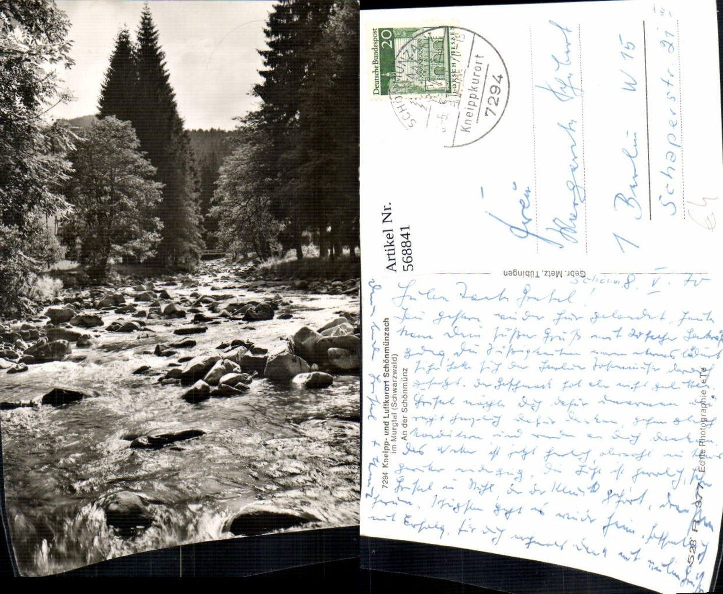 568841,Foto Ak Baiersbronn Schönmünzach Murgtal Schwarzwald