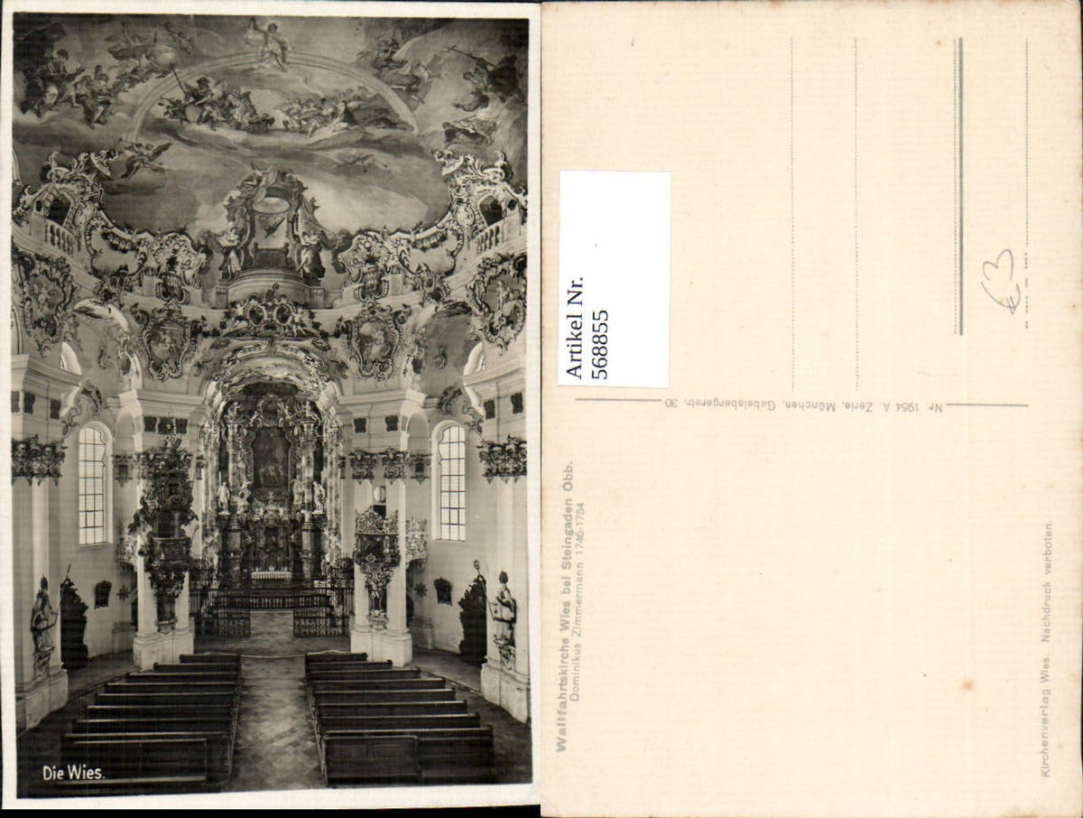 568855,Wieskirche Wies Steingaden Wallfahrtskirche Altar