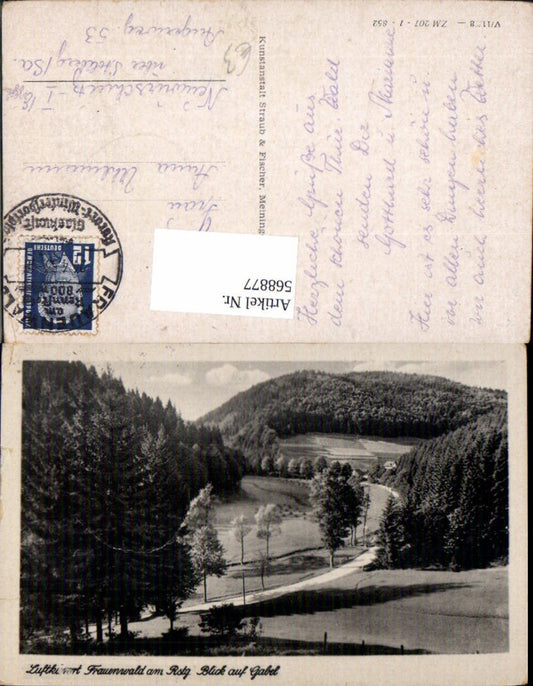 568877,Frauenwald Rennsteig Blick auf Gabel