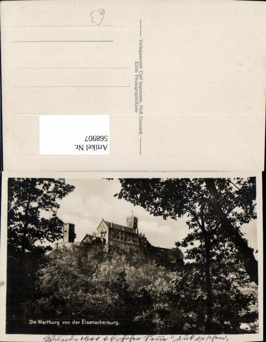 568907,Eisenach Wartburg Burg Blick v. d. Eisenacherburg