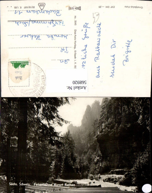 568920,Foto Ak Sächs. Schweiz Felsenbühne Rathen Theater